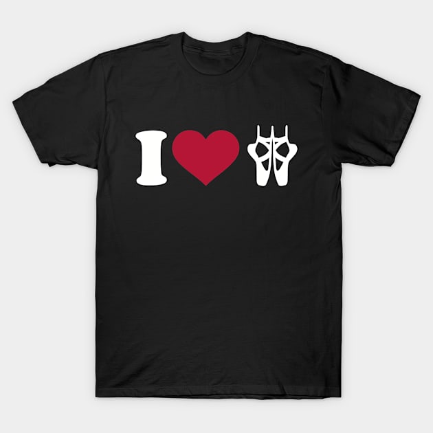 I love Ballet T-Shirt by Designzz